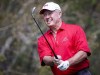 Canada's Rod Spittle hits from the 14th tee during the PGA Champions Shaw Charity Classic golf event in Calgary, Alta., Friday, Aug. 31, 2018. Spittle and coach Herb Page are this year's inductees in the Canadian Golf Hall of Fame. THE CANADIAN PRESS/Jeff McIntosh