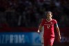 FILE -- Canada's Christine Sinclair looks on during first half of the FIFA Women's World Cup round of 16 soccer action in Vancouver in this June 21, 2015, file photo. The veteran striker scored her 162nd career goal against the Netherlands in an international friendly match. THE CANADIAN PRESS/Darryl Dyck