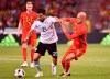 Belgium's Laurent Ciman, right, chases down Egypt's Trezeguet during a friendly soccer match between Belgium and Egypt at the King Baudouin stadium in Brussels, Wednesday, June 6, 2018.Toronto FC, which conceded a franchise-worst 64 goals last season, moved to bolster its defence on Thursday by acquiring veteran Belgian international defender Ciman. THE CANADIAN PRESS/AP/Geert Vanden Wijngaert