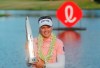 Brooke Henderson, of Canada, poses with the Lotte Championship trophy after winning the Lotte Championship of the LPGA Tour golf tournament at Ko Olina Golf Club in Kapolei, Hawaii Saturday, April 20, 2019. Sandra Post is no longer the most successful Canadian in LPGA tour history. And she couldn't be happier. Post had loved seeing the accession of Brooke Henderson and was cheering her on as she won the LOTTE Championship on Saturday, tying Post's all-time tournament win record. (Jamm Aquino/Honolulu Star-Advertiser via AP)