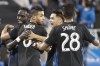 Montreal Impact's Saphir Taider (8) celebrates with teammates after scoring a penalty kick against Real Salt Lake during second half MLS soccer action in Montreal on May 29, 2019. The Montreal Impact and the Seattle Sounders may have to dive deep into their rosters when they play each other Wednesday night. Impact manager Remi Garde confirmed that he will have less than a full roster at Saputo Stadium for the club's final Major League Soccer match before the international break. THE CANADIAN PRESS/Graham Hughes