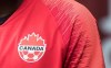 A Canada soccer logo is seen on Alphonso Davies in Vancouver, on Sunday March 24, 2019. Canada will open against host Brazil at the FIFA U-17 World Cup on Oct. 26 in Brasilia. The young Canadian men were matched with Brazil, New Zealand and Angola in Group A at Thursday's draw at FIFA headquarters in Zurich. THE CANADIAN PRESS/Darryl Dyck