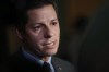 Winnipeg mayor Brian Bowman speaks to media after the reading of the throne speech at the Manitoba Legislature in Winnipeg on November 20, 2018. THE CANADIAN PRESS/John Woods