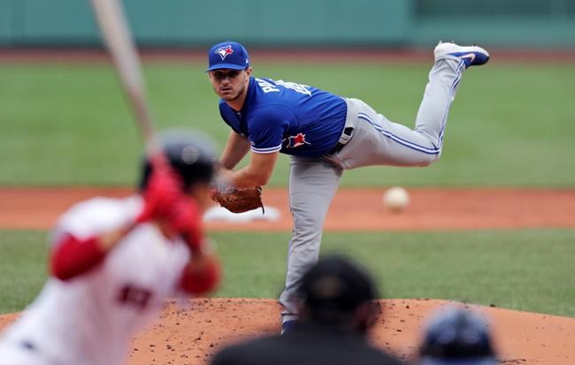 Toronto Blue Jays starting pitcher Thomas Pannone delivers during the first inning of a baseball game against the Boston Red Sox at Fenway Park in Boston, Thursday, July 18, 2019. The Blue Jays will open their 2020 season with a four-game home series against the division rival Boston Red Sox.THE CANADIAN PRESS/AP/Charles Krupa