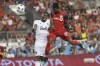 Tosaint Ricketts, right, then with Toronto FC, rises above Vancouver Whitecaps' Doneil Henry to score his team's fifth goal during second half action in the Canadian Championship Final's second leg in Toronto on Aug. 15, 2018. A veteran Canadian striker is hoping he can add an offensive boost to the struggling Vancouver Whitecaps. Tosaint Ricketts joined the club last week after spending last season playing in Lithuania. THE CANADIAN PRESS/Chris Young