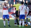 Toronto FC midfielder Benoit Cheyrou, center, reacts after being ejected from the game after colliding with Colorado Rapids defender Bobby Burling in the first half of an MLS soccer game Saturday, April 2, 2016, in Commerce City, Colo. Four games into Toronto FC's season and much of the talk has been on MLS officiating. THE CANADIAN PRESS/AP/David Zalubowski