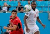 Canada's Doneil Henry (15) and Cuba's Luis Paradela (23) chase the ball during the first half of a CONCACAF Golf Cup soccer match in Charlotte, N.C., Sunday, June 23, 2019. CONCACAF has announced its qualifying format for the 2022 FIFA World Cup, with the confederation's six top-ranked teams handed a shorter road to the sport's showcase tournament. THE CANADIAN PRESS/AP, Chuck Burton