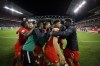 Canada midfielder Alphonso Davies (12) looks at forward Lucas Cavallini (19) as they celebrate Cavallini's goal during the second half of CONCACAF Nations League soccer action against the United States in Toronto on October 15, 2019. The Canadian men's soccer team will make just two roster changes for a key CONCACAF Nations League rematch against the United States on Nov. 15 in Orlando. Coming off a 2-0 win over the U.S., on Oct. 15 in Toronto, Canada will feature 21 of the 23 players on the roster for its first victory against the Americans since 1985. THE CANADIAN PRESS/Cole Burston