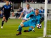 Montreal Impact goalkeeper Evan Bush (1) blocks a shot on goal by the San Jose Earthquakes during the first half of an MLS soccer match in San Jose, Calif., on March 2, 2019. The surging Impact look to build on their stellar away record when they face struggling FC Cincinnati on Saturday, but Montreal goalkeeper Evan Bush says his side needs to be wary of a motivated side looking to impress its new interim head coach. THE CANADIAN PRESS/AP, Tony Avelar