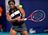 Sloane Stephens, of the United States, hits a return to Tatjana Maria, of Germany, during the Miami Open tennis tournament, Sunday, March 24, 2019, in Miami Gardens, Fla. Toronto FC striker Jozy Altidore and tennis star Stephens have announced their engagement. THE CANADIAN PRESS/AP/Jim Rassol