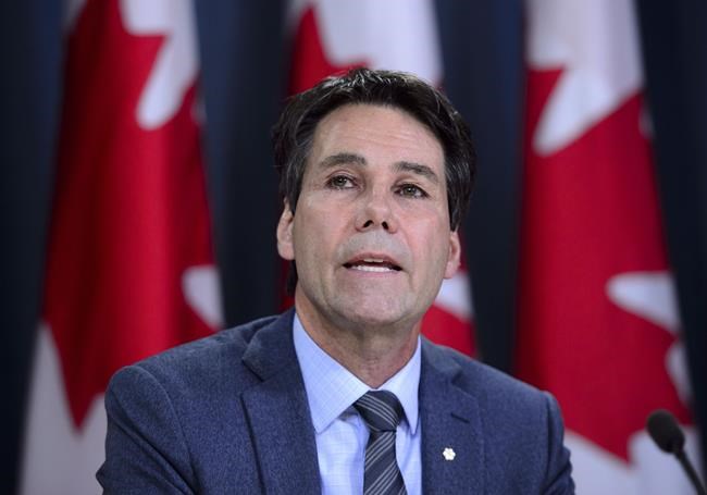 Eric Hoskins, Chair of the Advisory Council on the Implementation of National Pharmacare, speaks during a press conference at the National Press Theatre in Ottawa on Wednesday, June 12, 2019. More than 1,200 Canadian health care and public policy experts have signed an open letter to all federal party leaders calling on each of them to commit to implementing a national pharmacare system in Canada.THE CANADIAN PRESS/Sean Kilpatrick