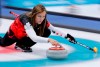 Canada's skip Rachel Homan throws a stone during a women's curling match against China at the 2018 Winter Olympics in Gangneung, South Korea, Tuesday, Feb. 20, 2018. Rachel Homan is seeking an apology after an incident at the Ontario curling championship last week that she called 
