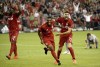 Toronto FC defender Ashtone Morgan (5) celebrates his goal with teammate Jonathan Osorio (21) during second half MLS Soccer action against the New York Red Bulls, in Toronto on July 17, 2019. Toronto FC has opted not to pick up the contract option of Ashtone Morgan, the team's longest-serving player, but says the homegrown fullback could still be back. THE CANADIAN PRESS/Nathan Denette
