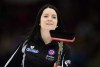 Wild Card skip Kerri Einarson takes on Manitoba at the Scotties Tournament of Hearts in Penticton, B.C., on Saturday, Feb. 3, 2018. — Kerri Einarson of Manitoba will battle Casey Scheidegger of Alberta for the final spot in the main draw at the Scotties Tournament of Hearts. The winner will be one of the favourites, while the loser goes home. THE CANADIAN PRESS/Sean Kilpatrick