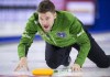 Team Saskatchewan skip Kirk Muyres calls a shot during the 13th draw against team wild-card at the Brier in Brandon, Man. Wednesday, March 6, 2019. Defending champions Laura Walker and Muyres were one of six unbeaten teams halfway through Thursday's play at the Canadian mixed doubles curling championship. THE CANADIAN PRESS/Jonathan Hayward