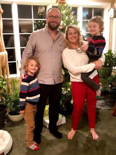 Toronto special effects co-ordinator Warren Appleby, his wife Jennifer Hoffmeister, and their children are shown in a handout photo. Appleby died on Thursday after an accident during a special effects test for the series 