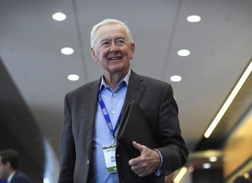 Preston Manning, founder and President of the Manning Centre, arrives for morning sessions at the Manning Networking Conference in Ottawa on Friday, Feb. 9, 2018. The founder of the federal Reform party is concerned that a pervasive level of alienation across Canada could leave our country more divided after the current election campaign ends. THE CANADIAN PRESS/Justin Tang