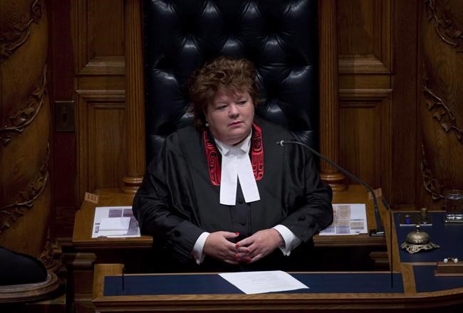 The New Democrats and Greens drew a long-serving member of the B.C. Liberal caucus into the controversy surrounding allegations of spending abuses at the legislature on Wednesday, calling on former Speaker Linda Reid to explain how expenses were accounted for. Linda Reid, then-Speaker of the B.C. Legislature is seen in Victoria on Oct. 4, 2014. THE CANADIAN PRESS/Jonathan Hayward