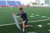 Two days after watching his team exit the Women's World Cup, Canadian coach John Herdman had yet to watch video of the game. Herdman sets up at Clarke Stadium in Edmonton on June 9, 2015. THE CANADIAN PRESS/Neil Davidson