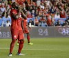 Toronto FC forward Jozy Altidore (17) reacts after missing the net during second half MLS Soccer action against the Montreal Impact, in Toronto, on Saturday, Aug. 24, 2019. Toronto FC was without star striker Jozy Altidore again Wednesday for the MLS Eastern Conference final against Atlanta United FC. THE CANADIAN PRESS/Andrew Lahodynskyj