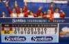 Members of the Nunavut team celebrate their victory in their debut at the Canadian women's curling championship in Grande Prairie, Alberta on Thursday Feb.18, 2016. Geneva Chislett's team from Iqaluit downed B.C.'s Karla Thompson 8-7 in the first draw of the pre-tournament qualifier. THE CANADIAN PRESS/HO-Curling Canada-Andrew Klaver