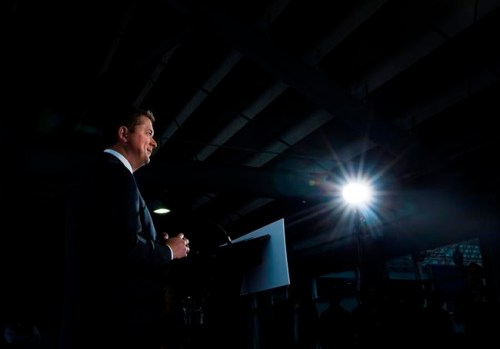 Federal Conservative leader Andrew Scheer makes a announcement at a campaign stop in Montreal on Thursday, September 26, 2019. Scheer is standing by his vow to resume making partisan, patronage appointments to the Senate should the Conservatives form government after Oct. 21. THE CANADIAN PRESS/Nathan Denette
