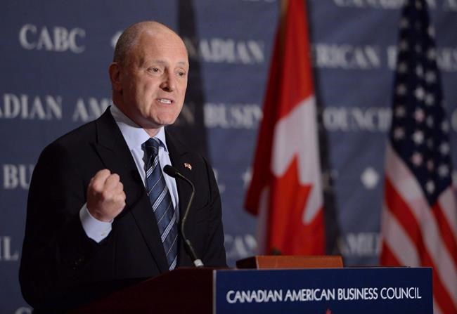U.S. Ambassador to Canada Bruce A. Heyman speaks at the Canadian American Business Council in Ottawa on Sept. 30, 2014. Barack Obama's former Canadian envoy says divided Democrats in his party can learn important lessons from Justin Trudeau's slim election victory in their quest to defeat Donald Trump and the Republicans next year. THE CANADIAN PRESS/Sean Kilpatrick