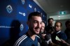 Vancouver Whitecaps midfielder Russell Teibert responds to questions during a media availability ahead of the MLS soccer team's training camp, in Vancouver, on Monday January 21, 2019. Teibert can't wait to get back to training with his Vancouver Whitecaps teammates â€” even if the field is covered with snow. THE CANADIAN PRESS/Darryl Dyck