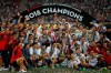Chivas players celebrate winning the CONCACAF Champions League final soccer match in Guadalajara, Mexico, Wednesday, April, 25, 2018. CONCACAF, which governs North and Central America and the Caribbean, announced Monday that a CPL team will get a berth in the newly expanded Scotiabank CONCACAF League â€” a feeder for the elite CONCACAF Champions League that crowns the confederation club champion. THE CANADIAN PRESS/AP-Eduardo Verdugo