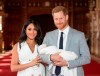 Britain's Prince Harry and Meghan, Duchess of Sussex, during a photocall with their newborn son, in St George's Hall at Windsor Castle, Windsor, south England on May 8, 2019. On this side of the pond, the revelation of Archie Harrison Mountbatten-Windsor as the name of Prince Harry and Meghan's newborn son immediately sparked questions about his 