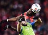 Toronto FC defender Chris Mavinga, top, heads the ball above Seattle Sounders defender Will Bruin during first half MLS Cup Final soccer action in Toronto on Saturday, December 9, 2017. Toronto FC will have an early start Sunday at the MLS Cup final in Seattle, with kickoff at noon local time (3 p.m. ET). THE CANADIAN PRESS/ Frank Gunn