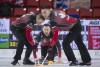 Getting the measure of curling stones injected some drama into Brad Gushue's opening weekend at the Canadian men's curling championship. Team Canada skip Brad Gushue watches his throw as lead Geoff Walker and second Brett Gallant sweep during the second draw against team Ontario at the Brier in Brandon, Man., Saturday, Mar. 2, 2019. THE CANADIAN PRESS/Jonathan Hayward