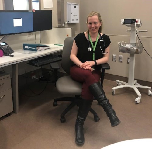 Dr. Sarah Tulk, a family doctor in Milton, Ont., shown on Thursday, May 2, 2019, is drawing attention to the need for more awareness about high rates of suicide among physicians after her own issues with depression while she was in training. THE CANADIAN PRESS/HO-Sarah Tulk MANDATORY CREDIT