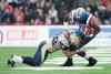 Graham Hughes / The Canadian Press
Winnipeg’s Ian Wild tackles Montreal Alouette Jerome Messam during second-half action in Montreal. The Blue didn’t exactly conquer Everest on Monday, but they showed definite signs of life.