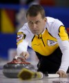 MIKE DEMBECK / THE CANADIAN PRESS 
Manitoba skip Jeff Stoughton isn’t looking much further than the next rock at the Tim Hortons Brier.
