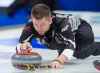 ANDREW VAUGHAN / THE CANADIAN PRESS FILES 

Mike McEwen delivers a rock against at the Tim Hortons Brier  in Regina on Friday, March 9, 2018.
