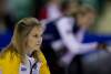 CP
Manitoba skip Jennifer Jones watches a shot during a draw against New Brunswick at the Scotties Tournament of Hearts in Red Deer, Alberta, Saturday, Feb. 18, 2012.  THE CANADIAN PRESS/Jonathan Hayward