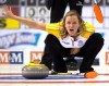 Ryan Remiorz / The Canadian Press
Manitoba skip Chelsea Carey calls a shot during her match against Nova Scotia at the Scotties Tournament of Hearts Monday in Montreal.