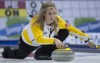 CP
Manitoba skip Jennifer Jones makes a shot during a afternoon draw against Northern Ontario at the Scotties Tournament of Hearts in Moose Jaw, Sask. Team Manitoba has a final round robin test Friday against Team Alberta.