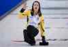 JONATHAN HAYWARD / THE CANADIAN PRESS
Manitoba skip Kerri Einarson makes a call during the eighth draw against Quebec at the Scotties Tournament of Hearts in Grande Prairie, Alta. Tuesday.