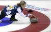 Jonathan Hayward / The Canadian Press
Nova Scotia skip Heather Smith-Dacey makes a shot during the morning draw against N.W.T.