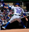Chicago Cubs starting pitcher Tyler Chatwood (32) delivers during the first inning of a baseball game against the Arizona Diamondbacks Sunday, April 21, 2019, in Chicago. (AP Photo/Matt Marton)