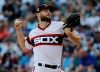 Chicago White Sox starting pitcher Lucas Giolito throws to a Chicago Cubs batter during the first inning of a baseball game in Chicago, Saturday, July 6, 2019. (AP Photo/Nam Y. Huh)