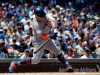 New York Mets' Pete Alonso hits a solo home run against the Chicago Cubs during the first inning of a baseball game in Chicago, Saturday, June 22, 2019. (AP Photo/Nam Y. Huh)