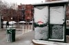Chicago Cubs parking booth is covered by snow Sunday, April 14, 2019, in Chicago. The Chicago Cubs baseball game against the Los Angeles Angels was postponed due to inclement weather. The makeup date is yet to be determined. (AP Photo/Nam Y. Huh)
