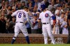 Chicago Cubs' Nicholas Castellanos (6) celebrates with Willson Contreras right, after hitting a three-run home run during the fifth inning of the team's baseball game against the Seattle Mariners on Tuesday, Sept. 3, 2019, in Chicago. (AP Photo/Paul Beaty)