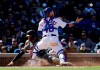 Arizona Diamondbacks' Christian Walker, left, scores against Chicago Cubs catcher Willson Contreras during the sixth inning of a baseball game Saturday, April 20, 2019, in Chicago. (AP Photo/Nam Y. Huh)