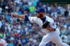 Chicago Cubs closer Craig Kimbrel throws to an Atlanta Braves batter during the ninth inning of a baseball game in Chicago, Thursday, June 27, 2019. The Cubs won 9-7. (AP Photo/Nam Y. Huh)