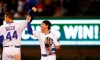 Chicago Cubs' Anthony Rizzo, left, and Albert Almora Jr. celebrate the team's 7-4 win against the New York Mets in a baseball game Thursday, June 20, 2019, in Chicago. (AP Photo/Jim Young)