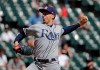 Tampa Bay Rays starting pitcher Blake Snell throws against the Chicago White Sox during the first inning of a baseball game in Chicago, Monday, April 8, 2019. (AP Photo/Nam Y. Huh)